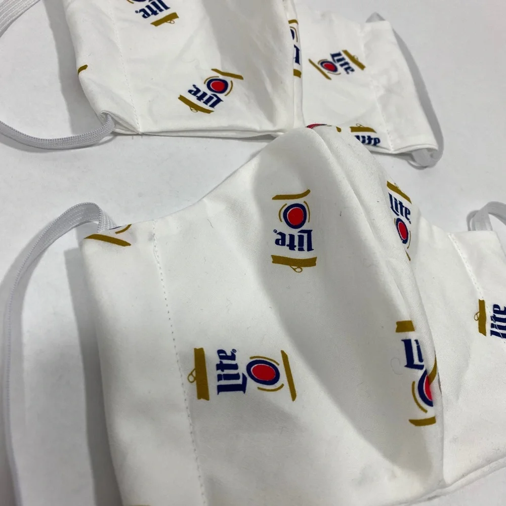 Miller lite beer face mask‎